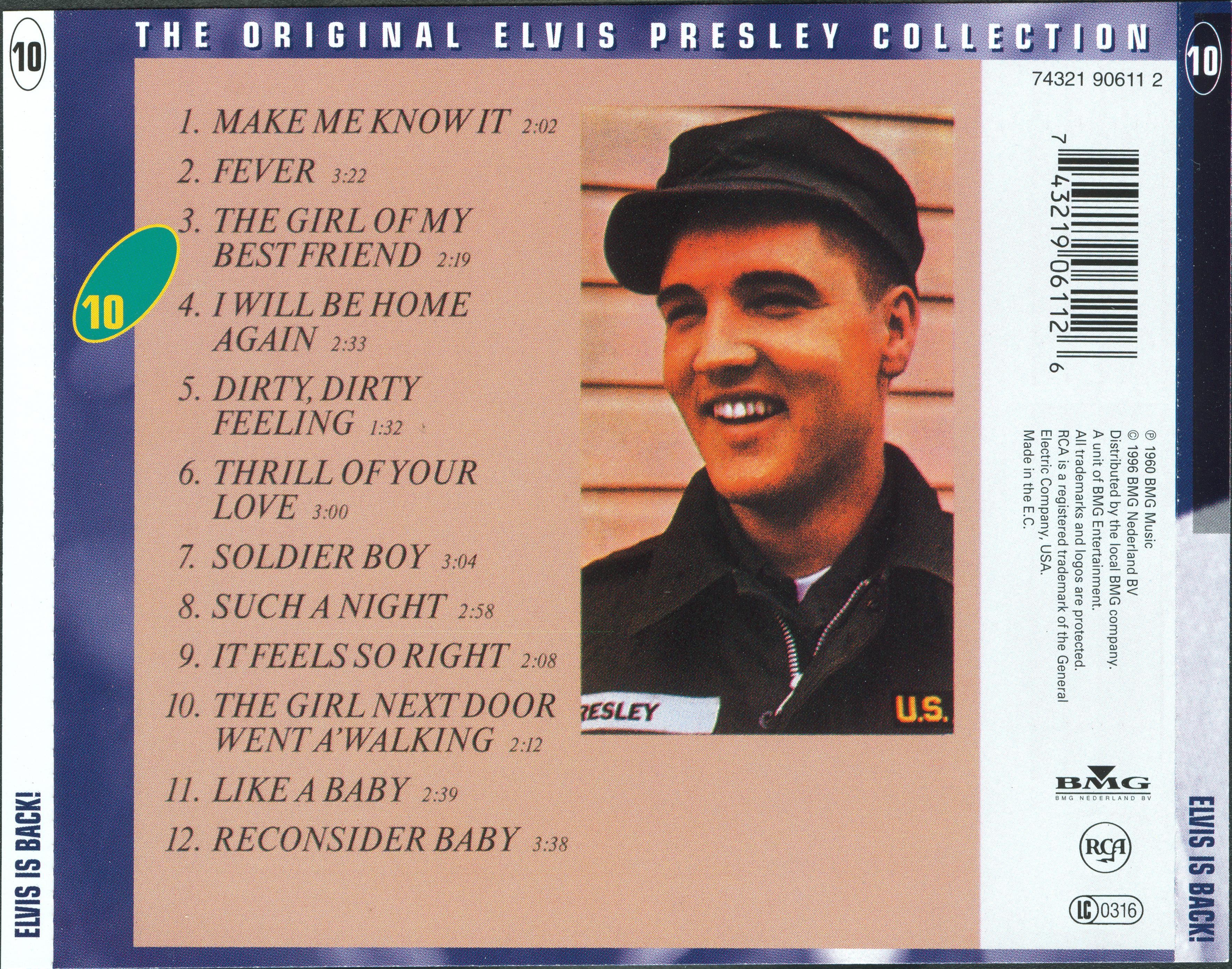 Elvis Presley  The Original Elvis Presley Collection 10; Elvis Is Back! : Back